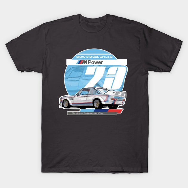 BMW - 3.0 CSL GROUP 2 T-Shirt by EvanDeCiren